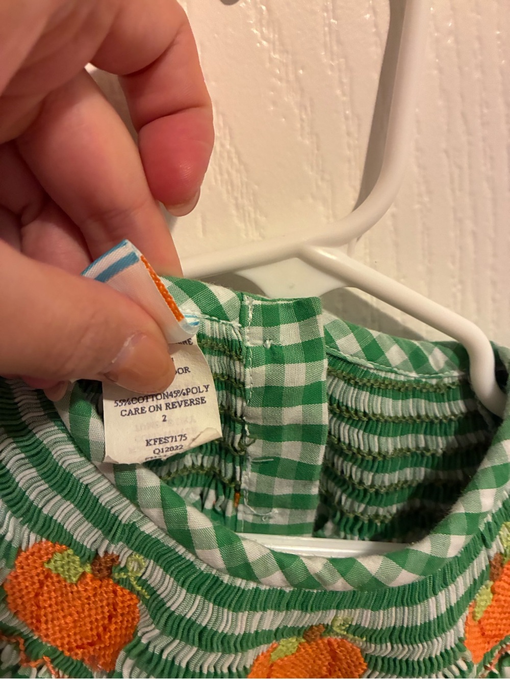 Smocked pumpkin dress - Picture 3 of 3